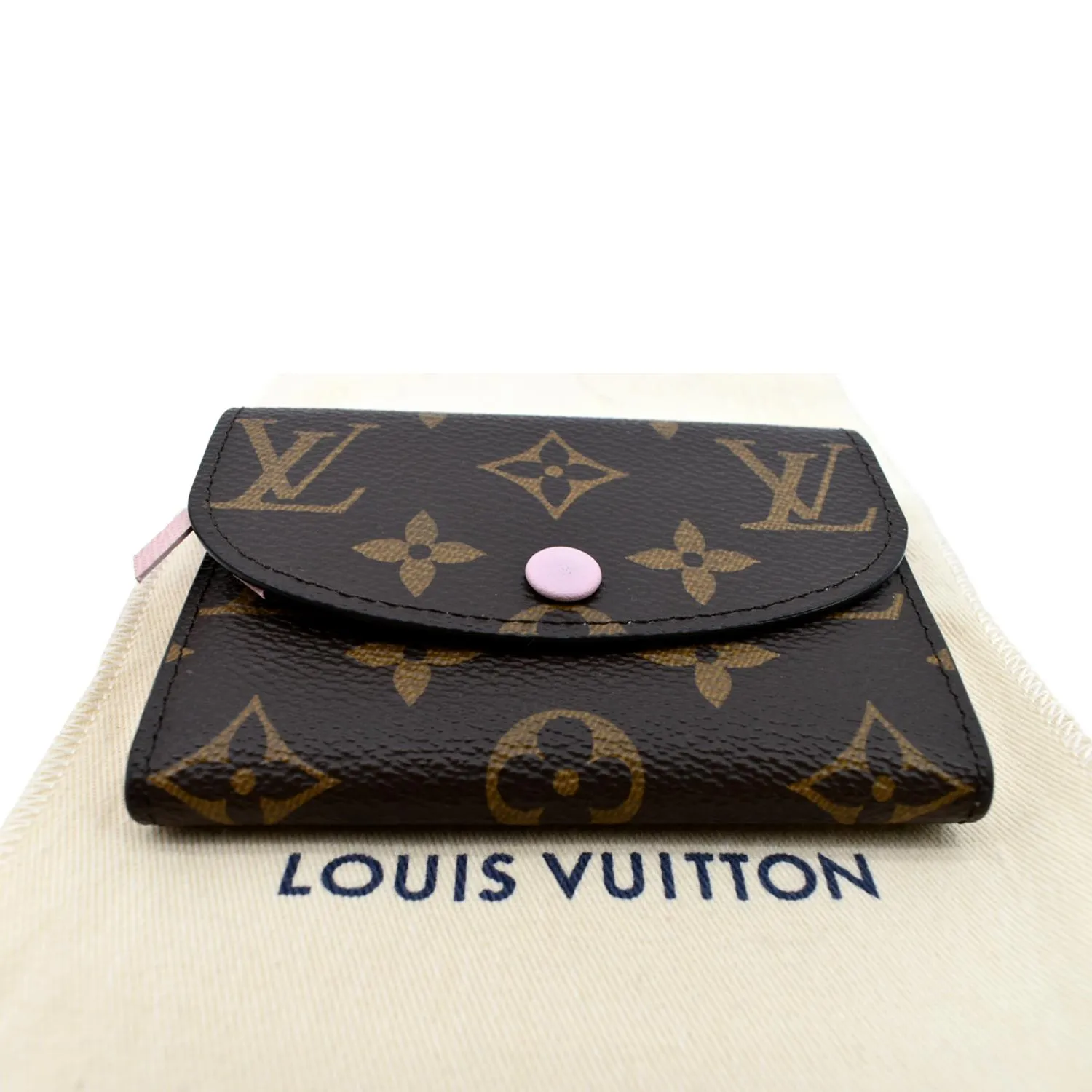 LOUIS VUITTON Rosalie Monogram Canvas Coin Wallet Rose Ballerine