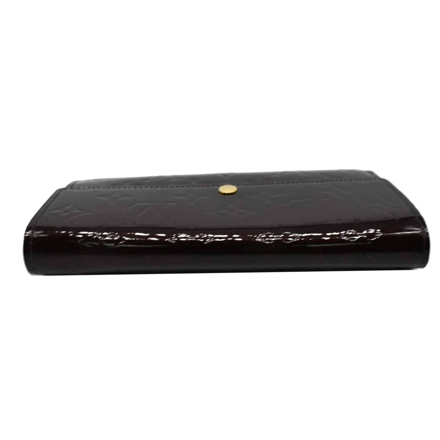 LOUIS VUITTON Sarah Monogram Vernis Leather Wallet Amarante Red