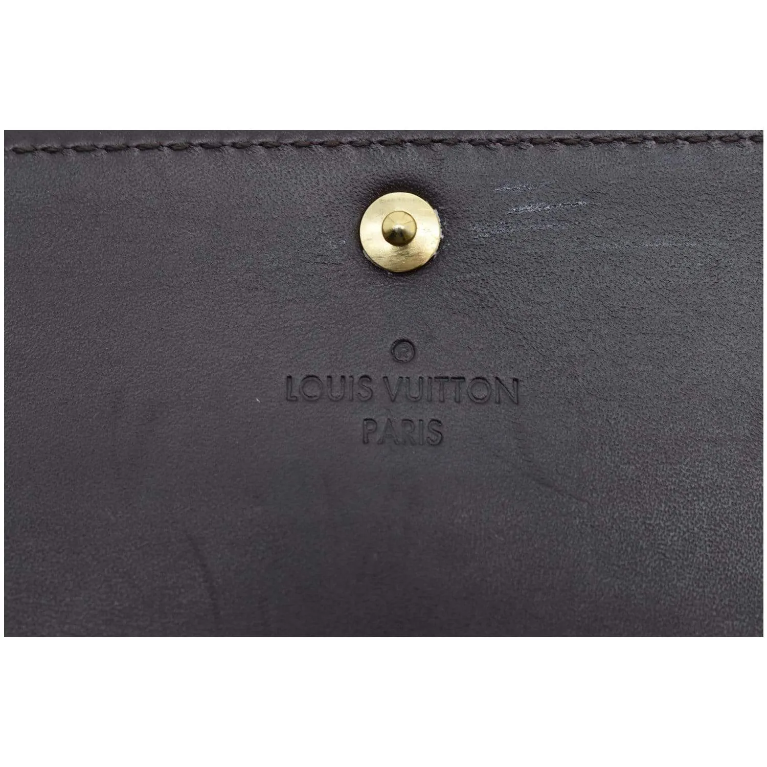 LOUIS VUITTON Sarah Monogram Vernis Leather Wallet Amarante Red