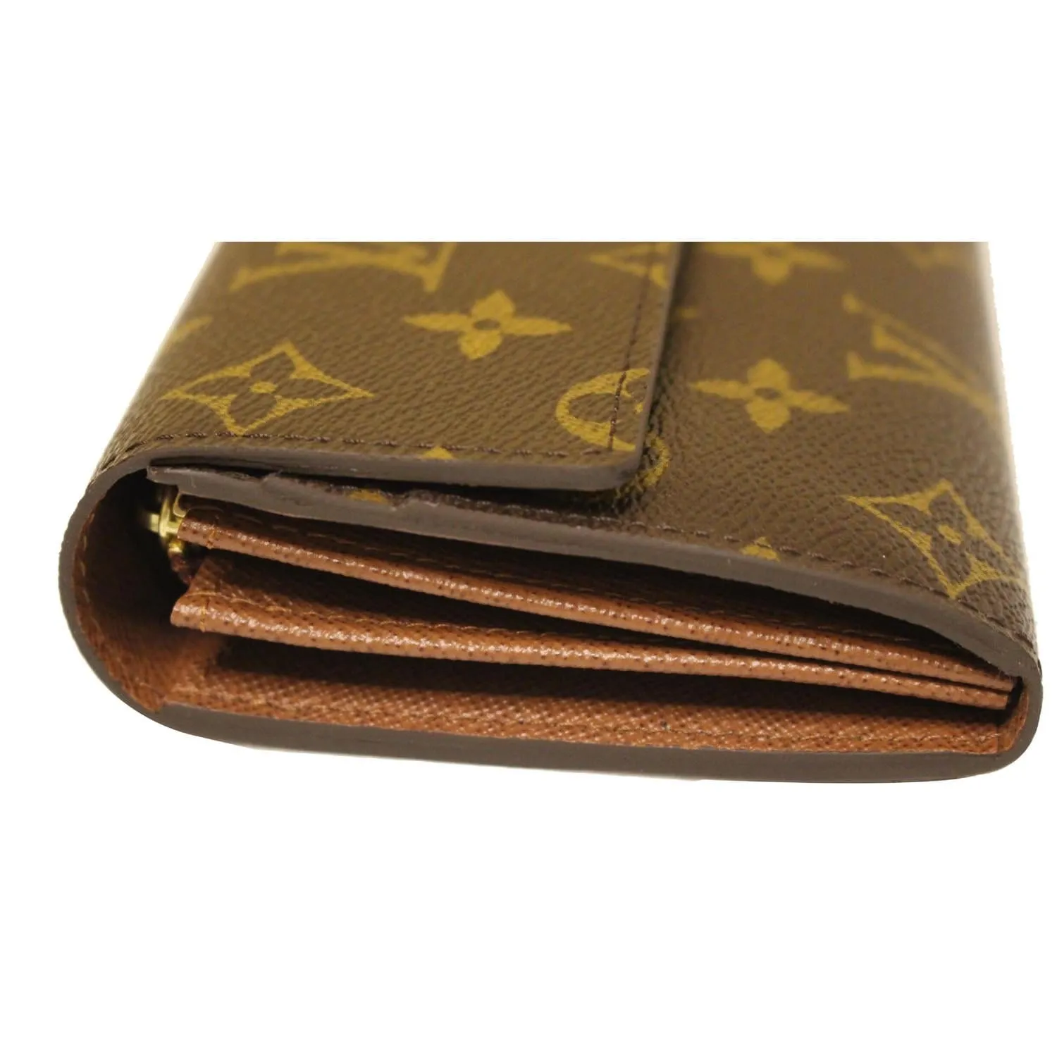 LOUIS VUITTON Sarah NM Monogram Canvas Wallet Brown