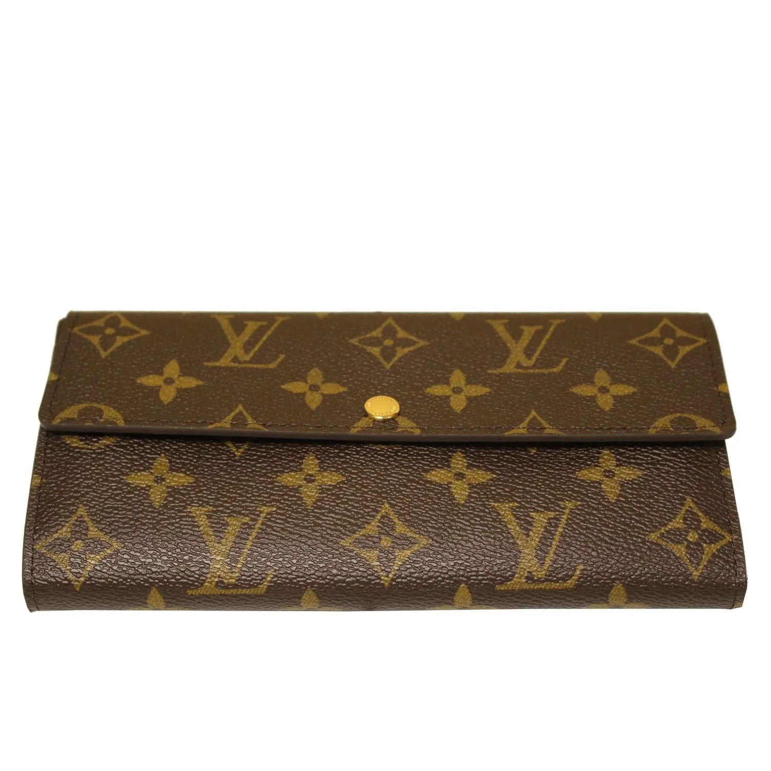 LOUIS VUITTON Sarah NM Monogram Canvas Wallet Brown