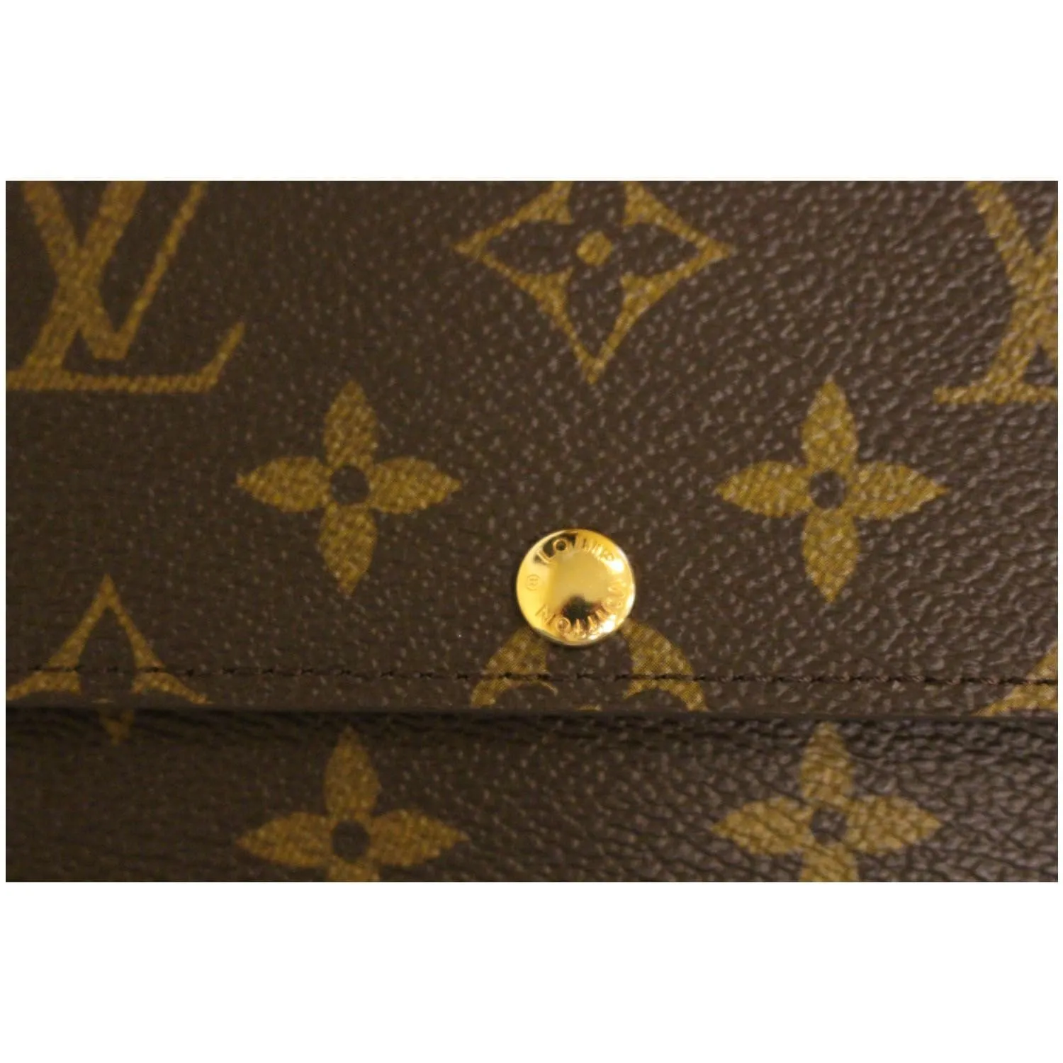 LOUIS VUITTON Sarah NM Monogram Canvas Wallet Brown