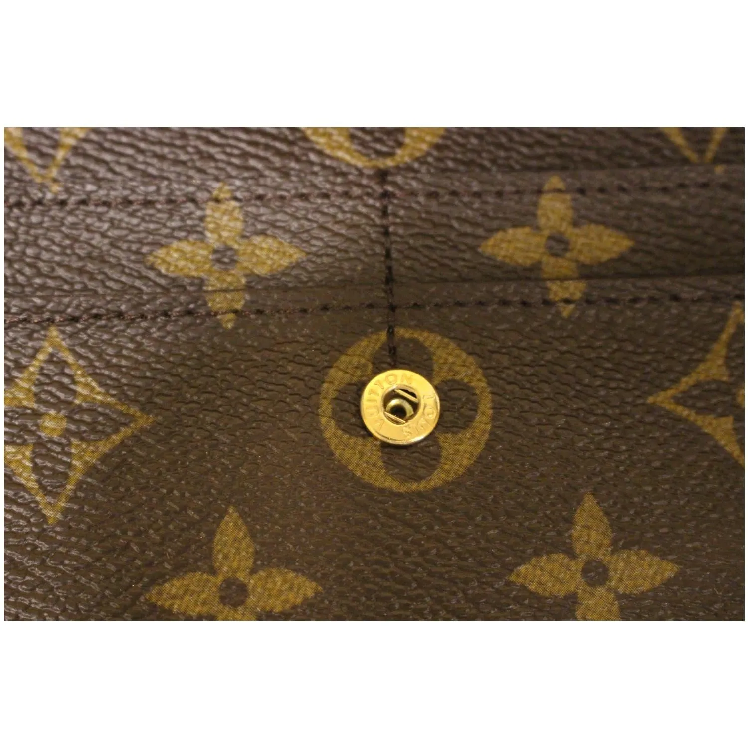 LOUIS VUITTON Sarah NM Monogram Canvas Wallet Brown