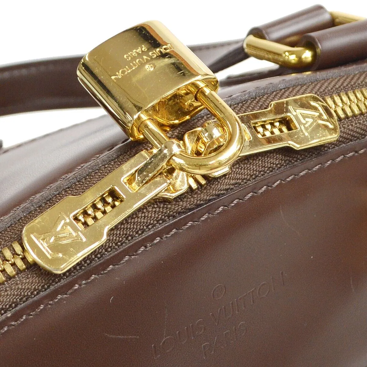 LOUIS VUITTON VERONA PM HAND BAG PURSE DAMIER EBENE N41117 94718