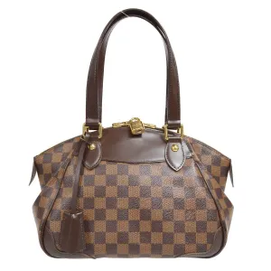 LOUIS VUITTON VERONA PM HAND BAG PURSE DAMIER EBENE N41117 94718