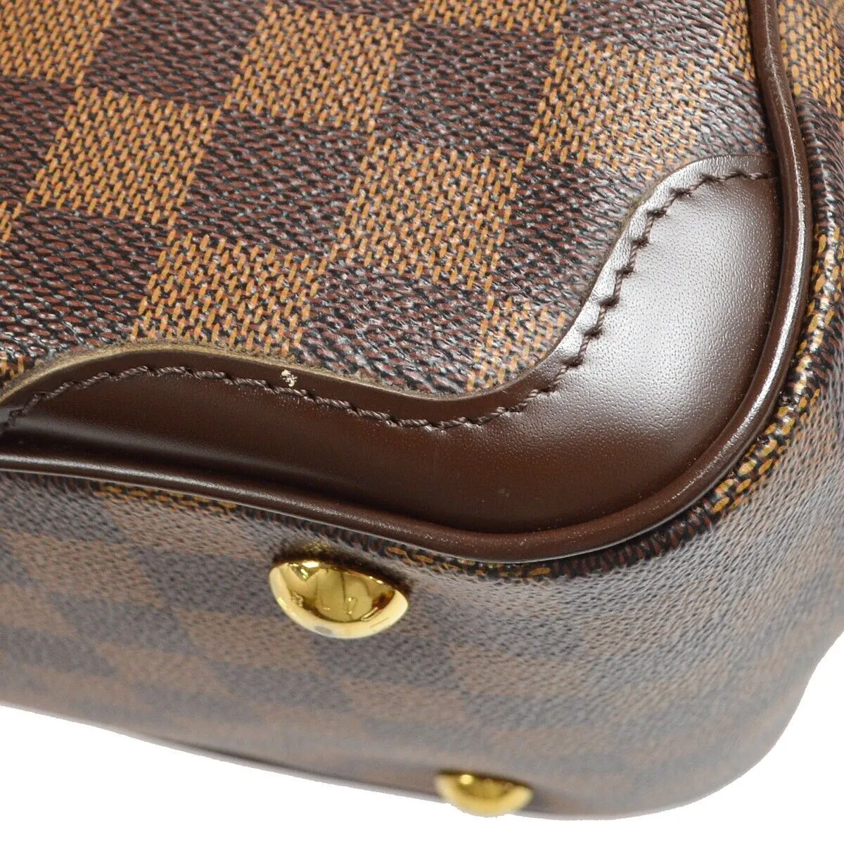 LOUIS VUITTON VERONA PM HAND BAG PURSE DAMIER EBENE N41117 94718