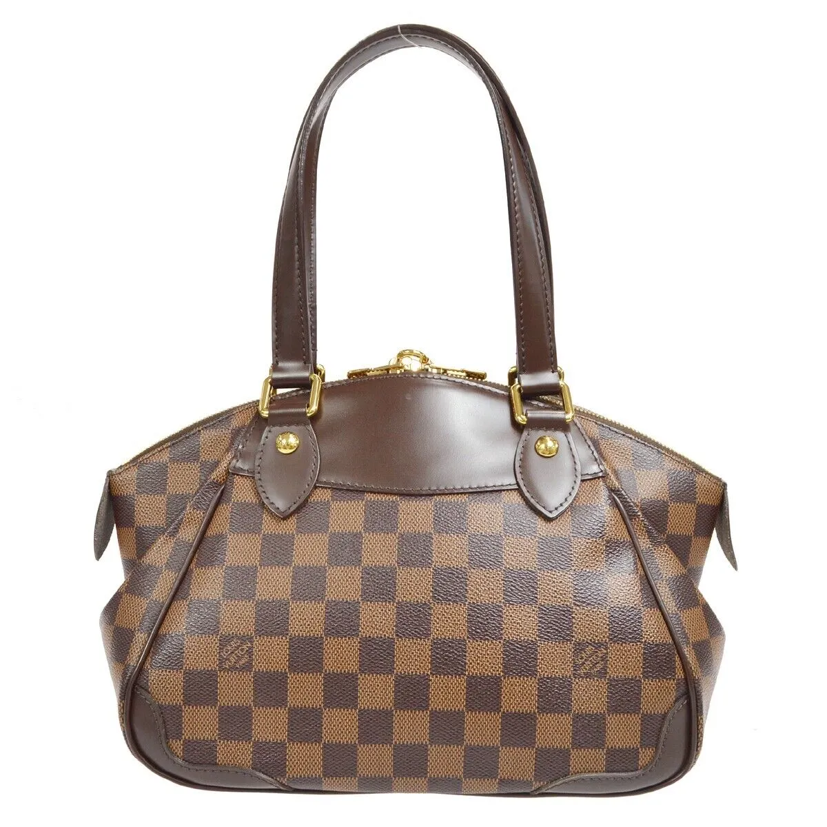 LOUIS VUITTON VERONA PM HAND BAG PURSE DAMIER EBENE N41117 94718