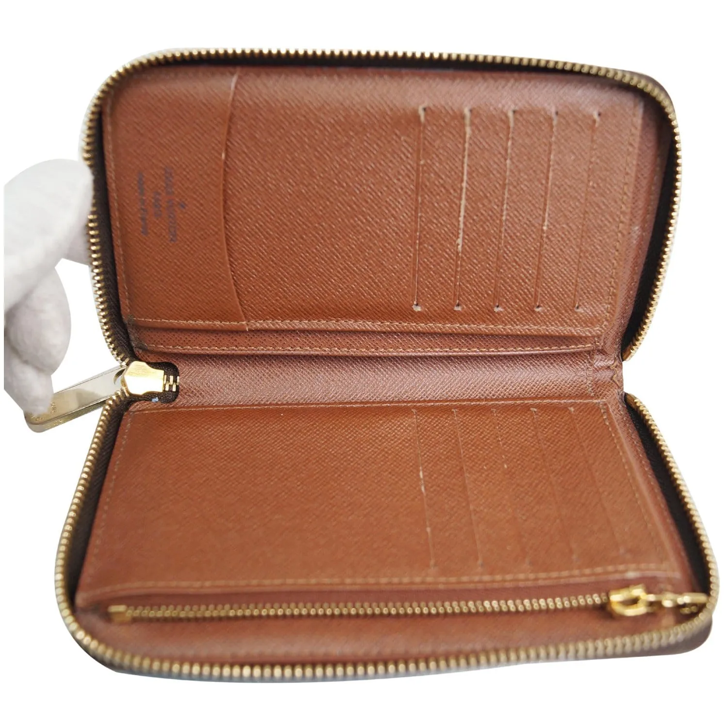 LOUIS VUITTON Zippy Monogram Canvas Organizer Wallet Brown