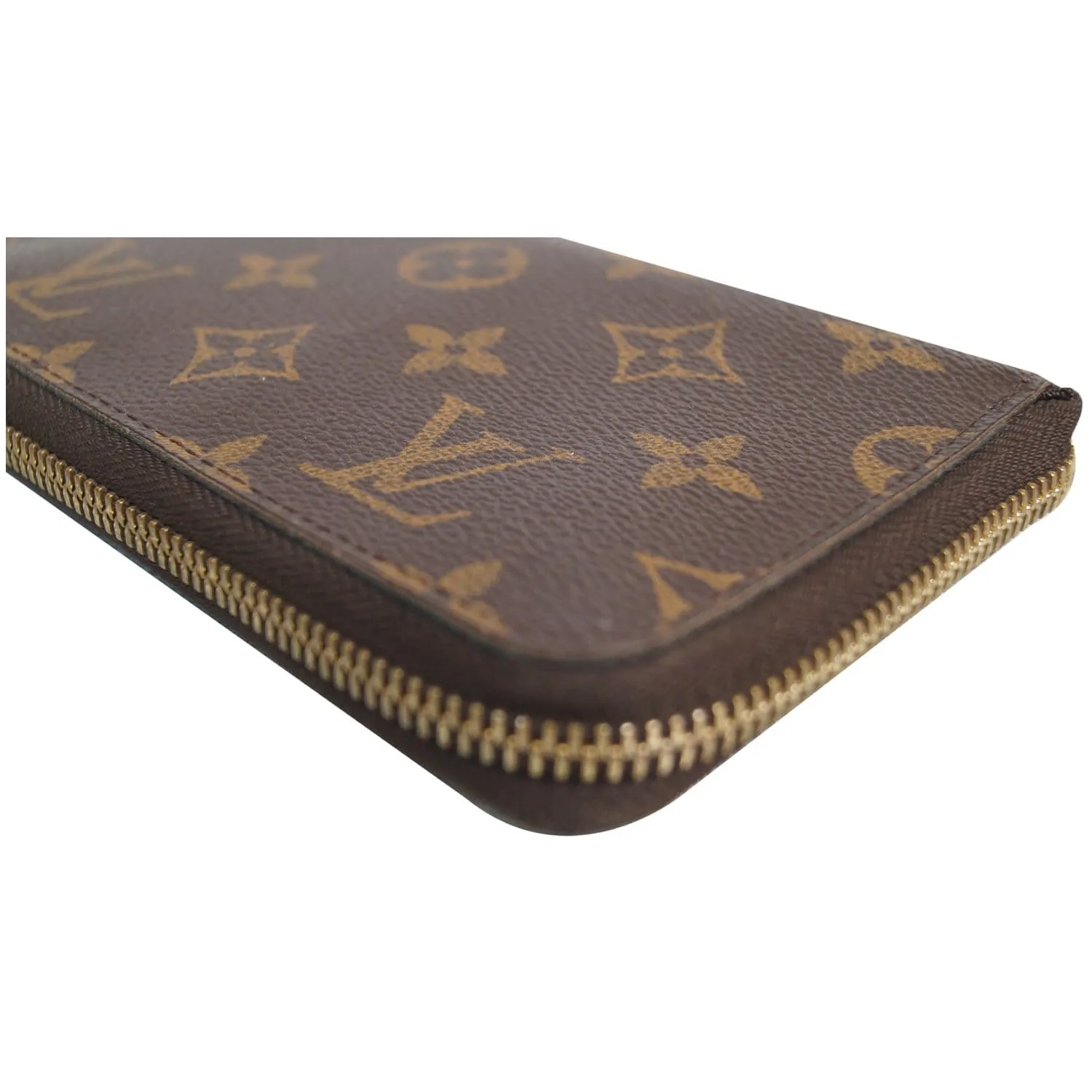 LOUIS VUITTON Zippy Monogram Canvas Organizer Wallet Brown