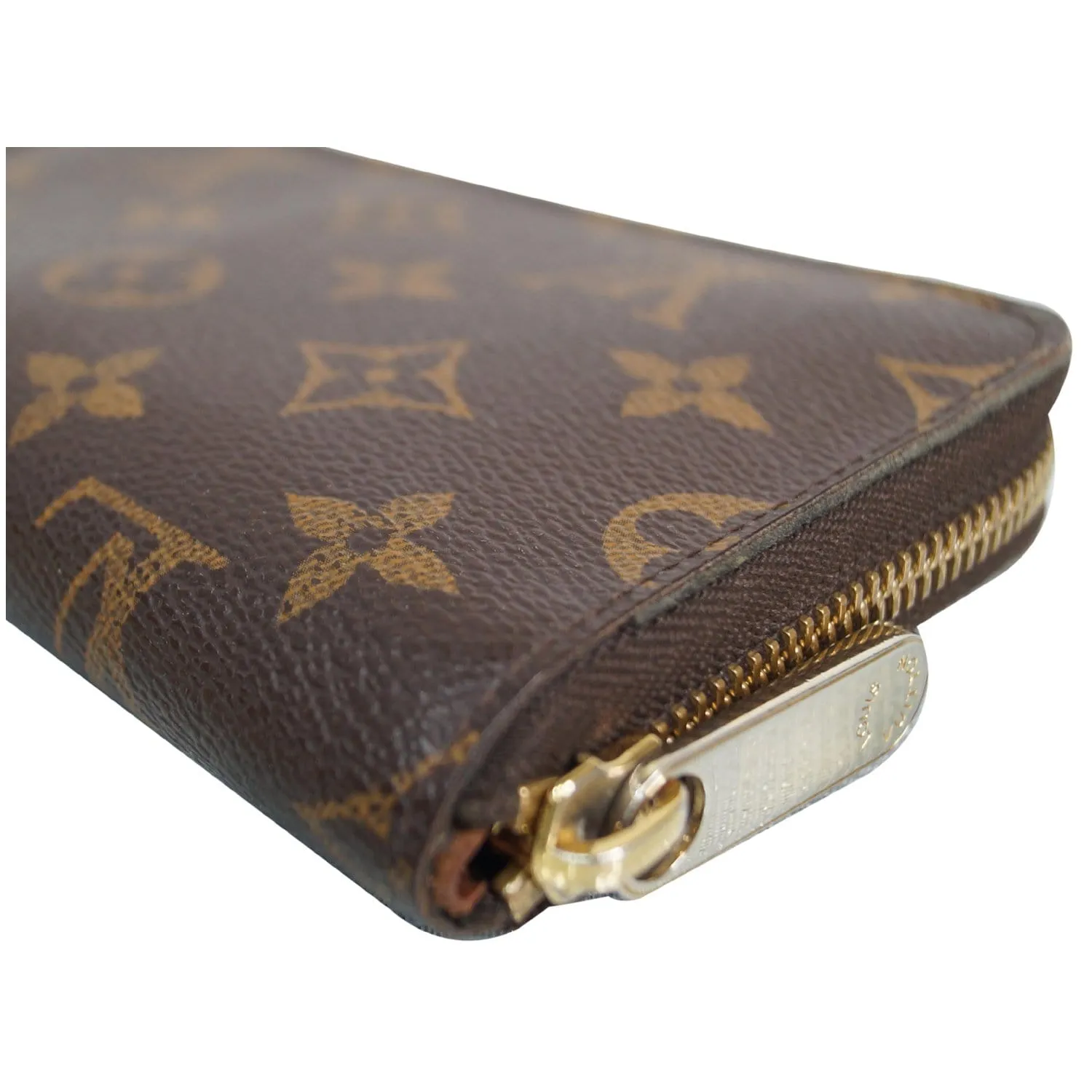 LOUIS VUITTON Zippy Monogram Canvas Organizer Wallet Brown