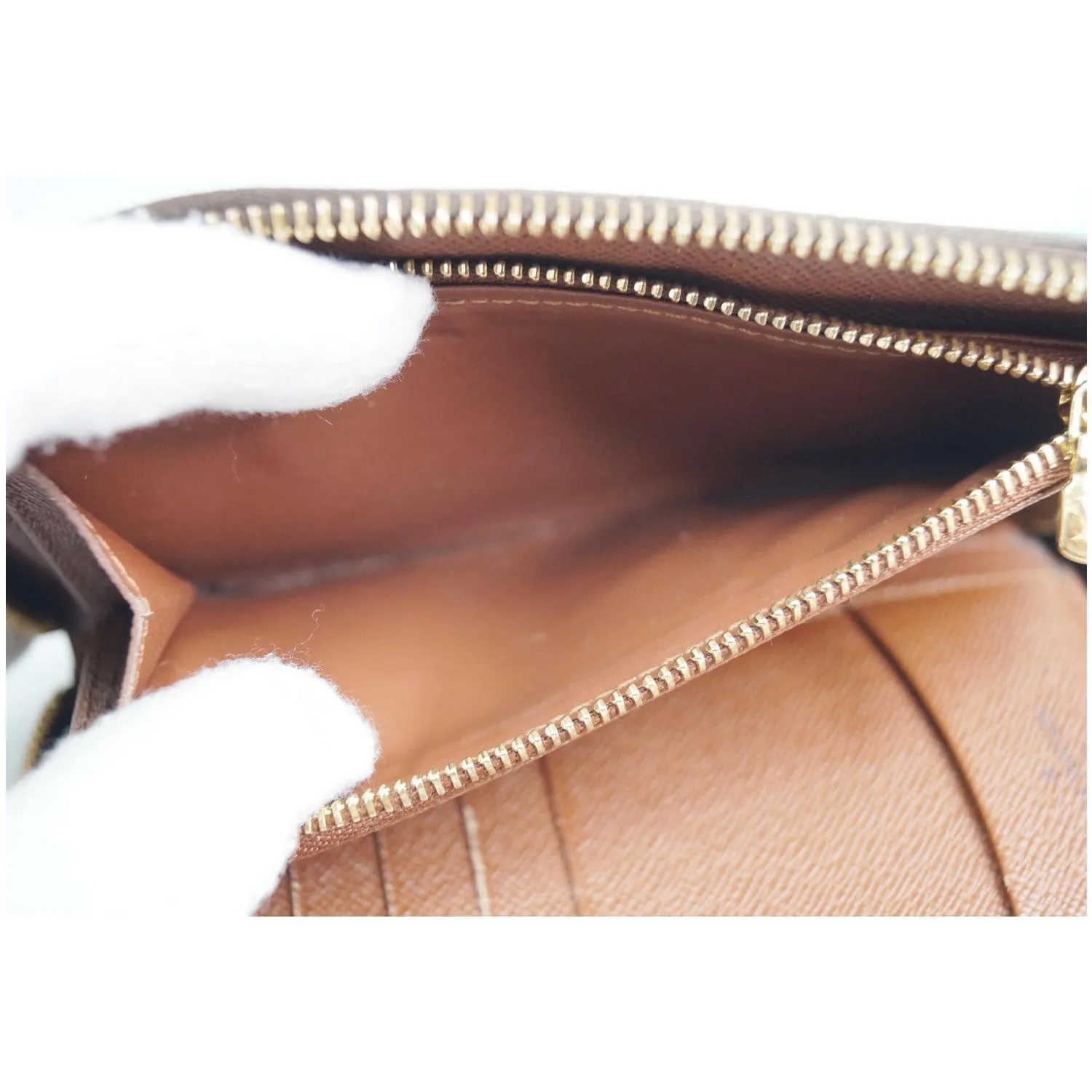LOUIS VUITTON Zippy Monogram Canvas Organizer Wallet Brown