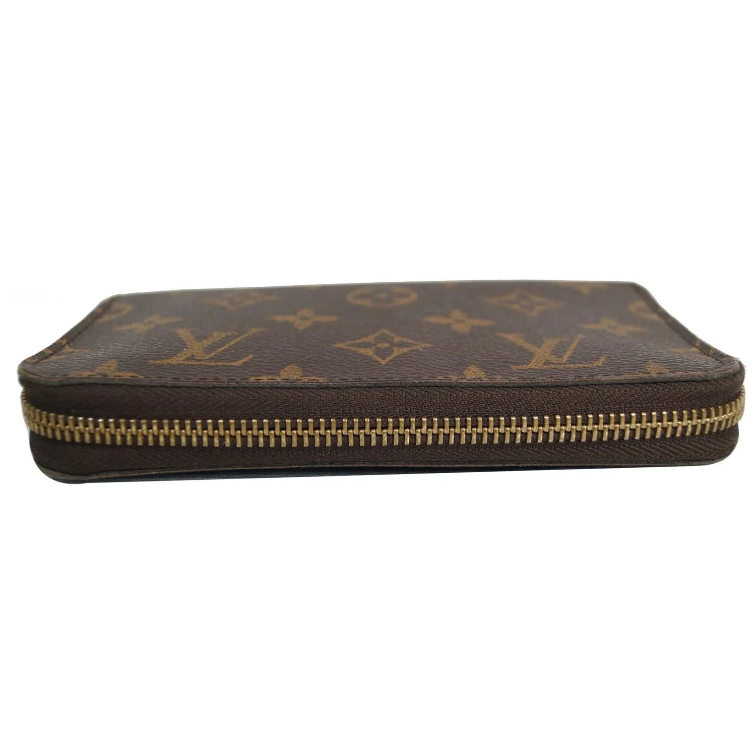 LOUIS VUITTON Zippy Monogram Canvas Organizer Wallet Brown