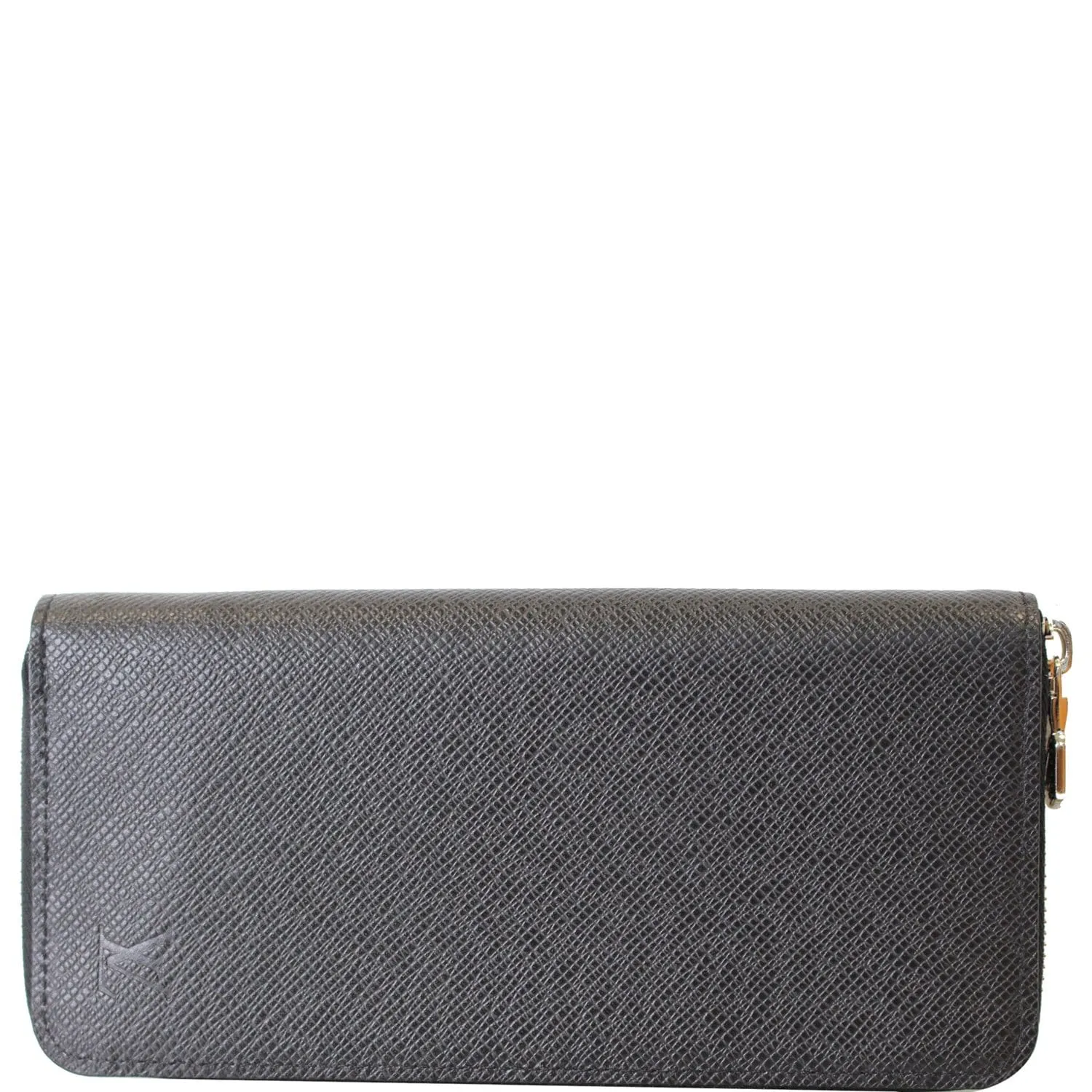 LOUIS VUITTON Zippy Vertical Taiga Long Wallet Black