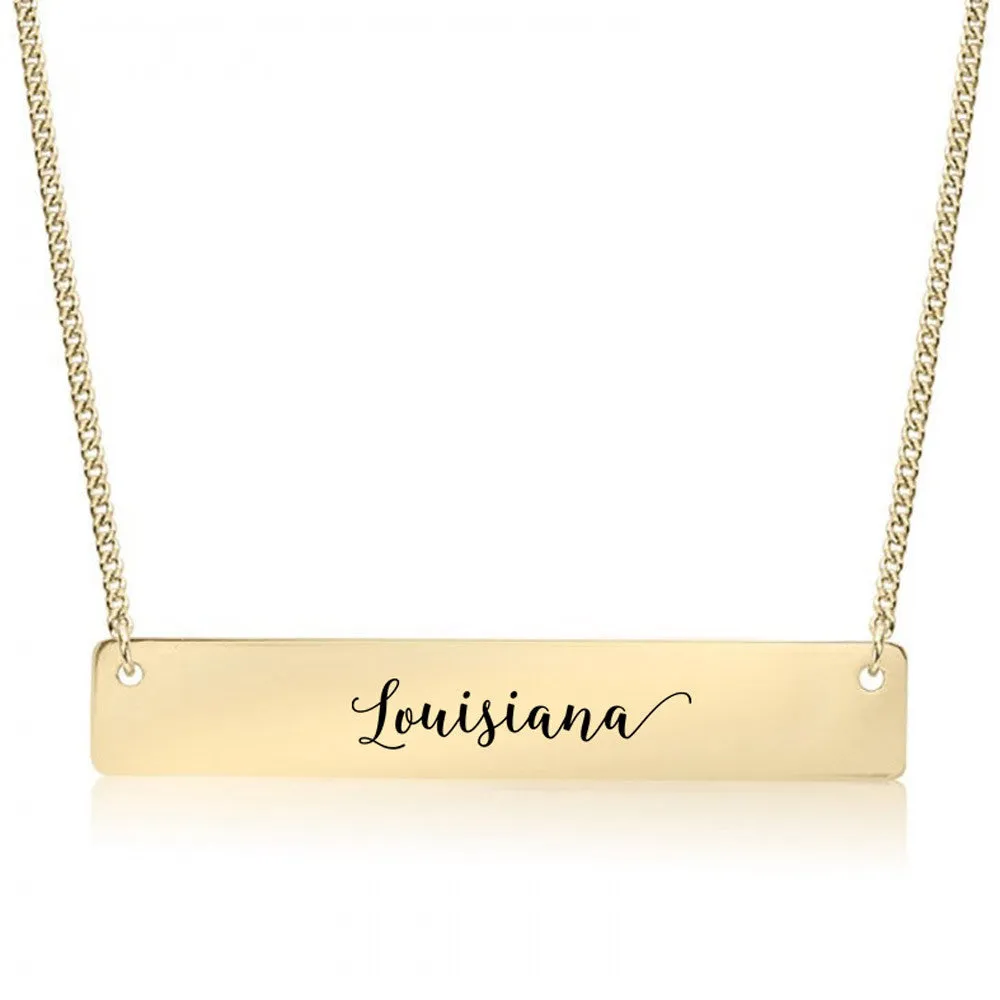 Louisiana Gold / Silver Bar Necklace