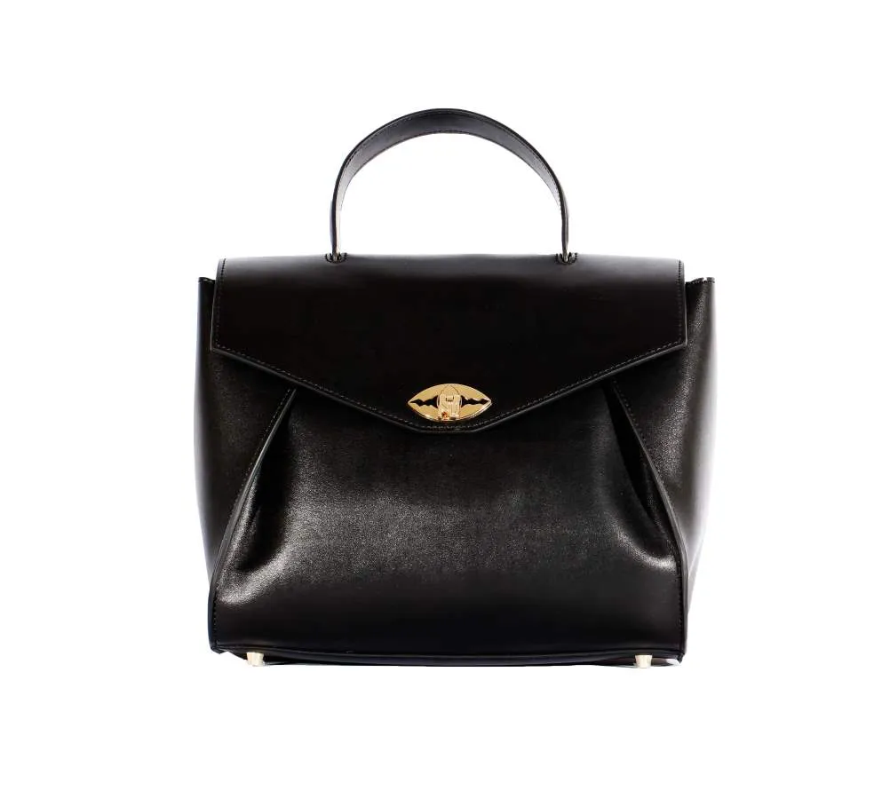 Lourence Handbag in Black Nappa Leather