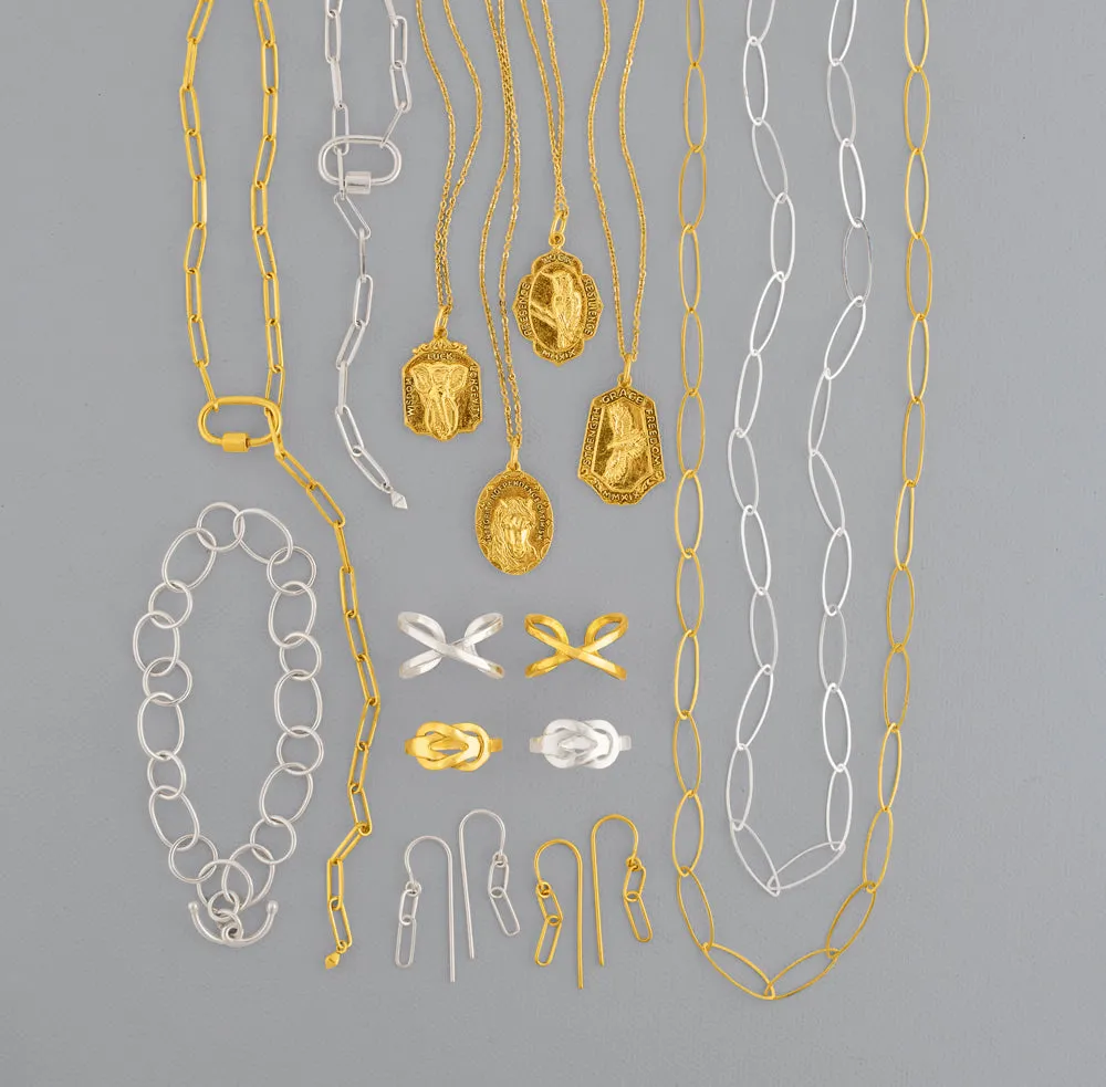 Loved Linked Earrings in Silver