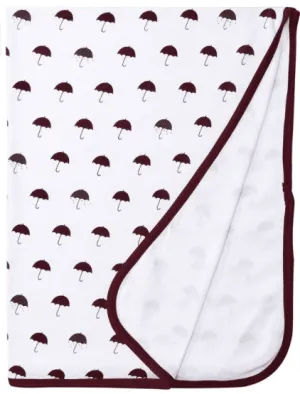 L'ovedbaby Swaddling Blanket Eggplant Umbella - Organic