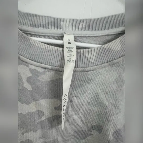 Lululemon Perfectly Oversized CrewIncognito Camo Alpine White Multi Sweater