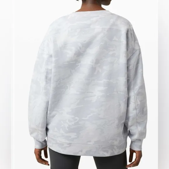 Lululemon Perfectly Oversized CrewIncognito Camo Alpine White Multi Sweater