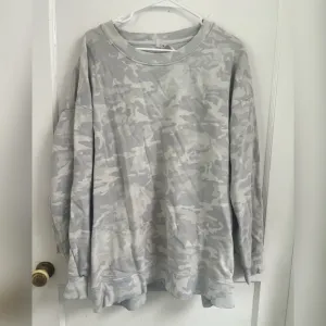 Lululemon Perfectly Oversized CrewIncognito Camo Alpine White Multi Sweater