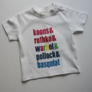 MALE ARTIST MATES - (NO NECK LOGO) Short Sleeve Baby T Shirt