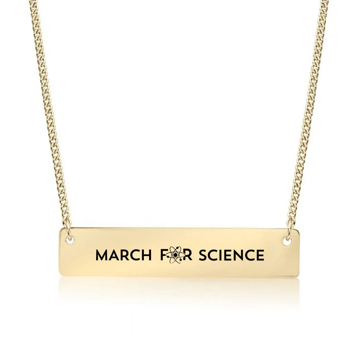 March for Science Gold / Silver Bar Necklace