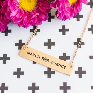 March for Science Gold / Silver Bar Necklace