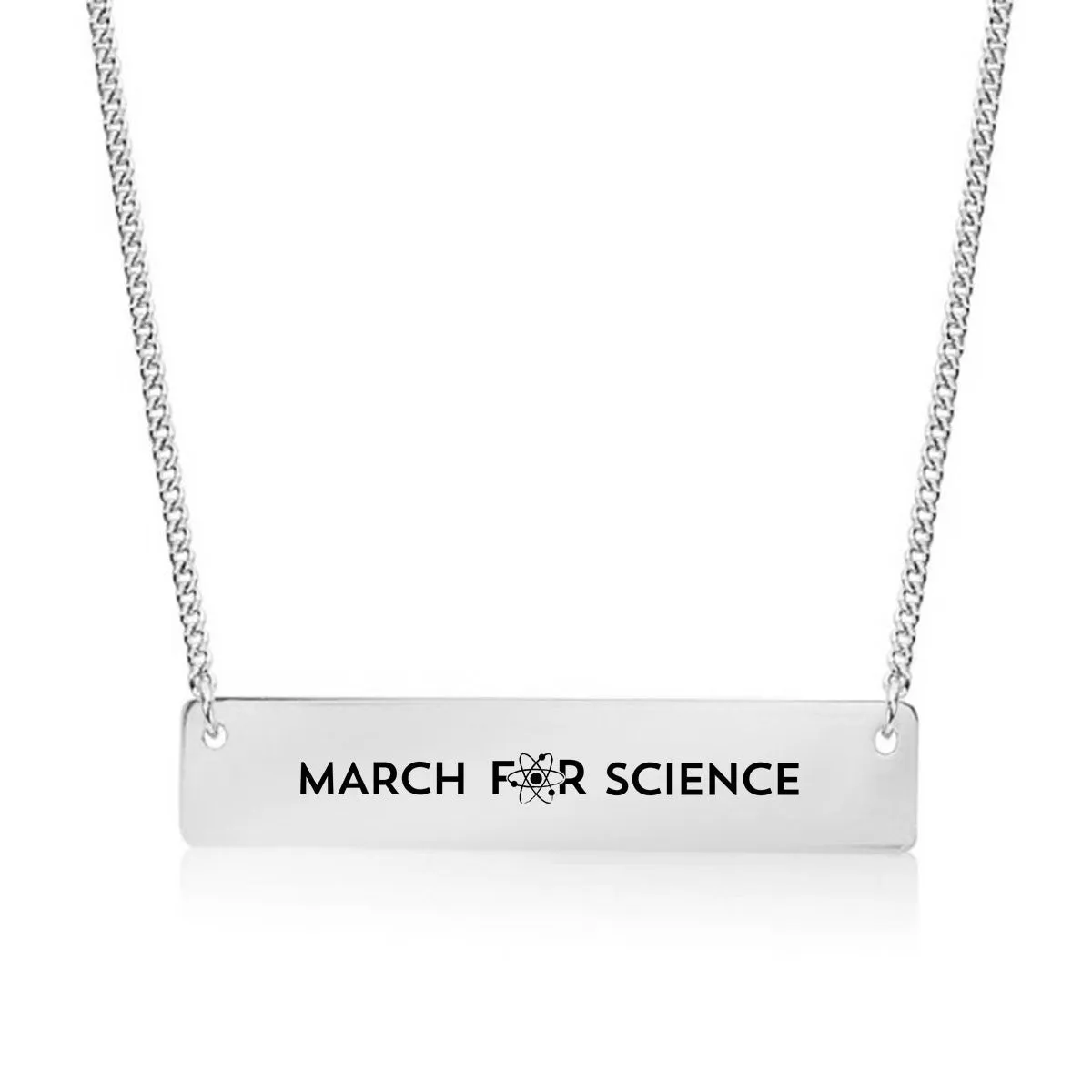 March for Science Gold / Silver Bar Necklace