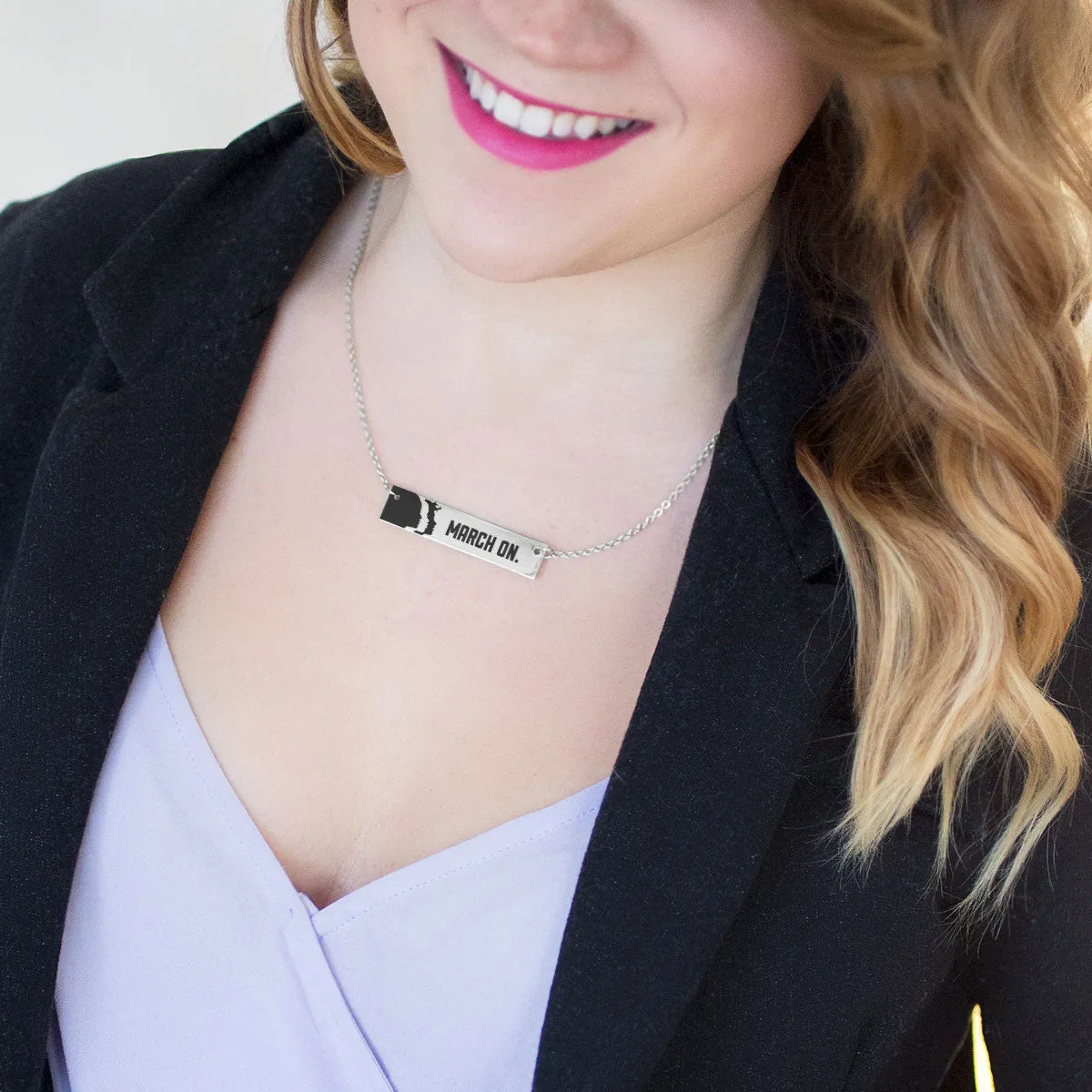 March On Bar Gold / Silver Necklace