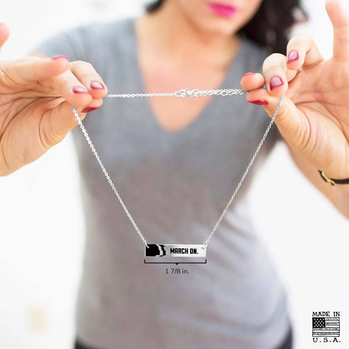 March On Bar Gold / Silver Necklace