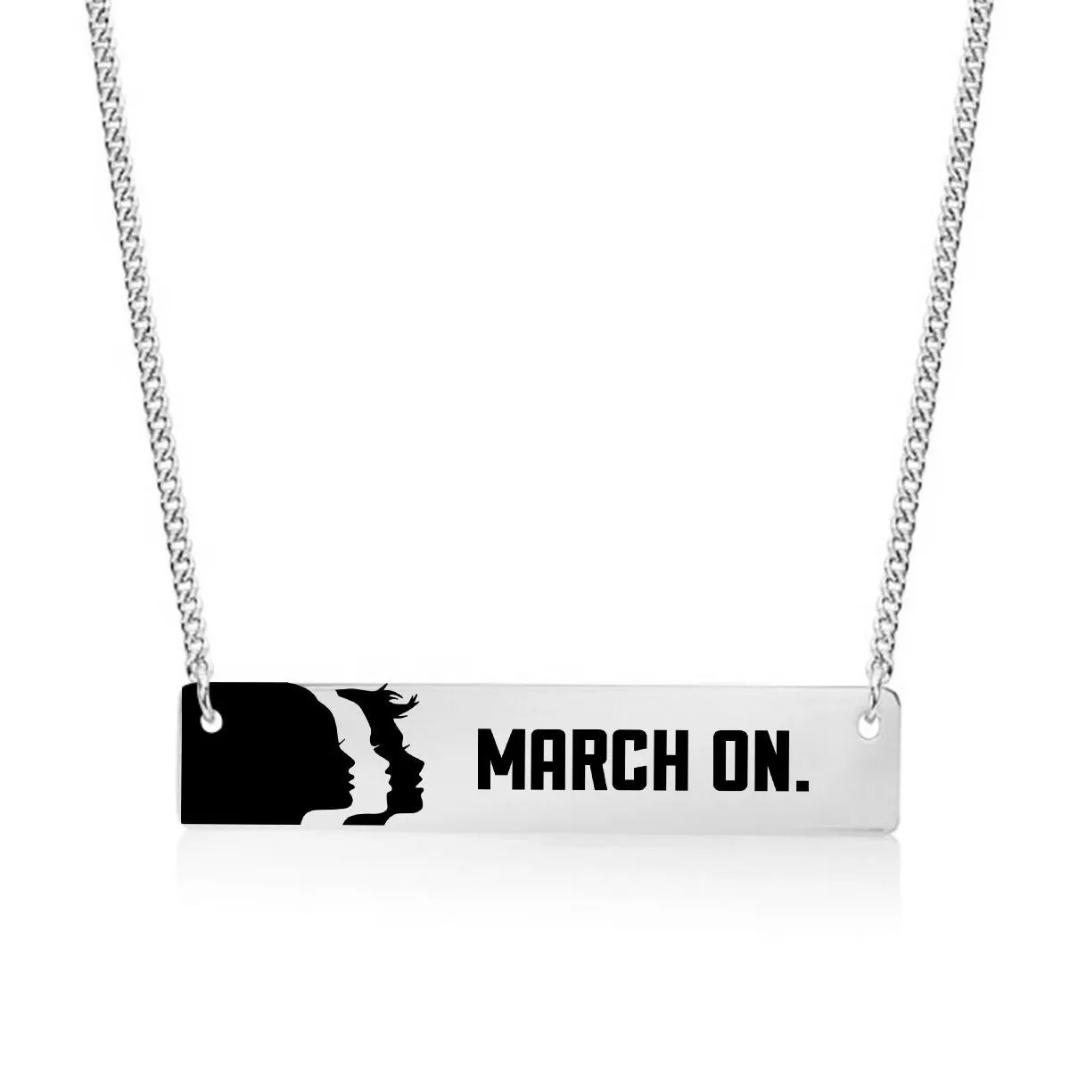 March On Bar Gold / Silver Necklace