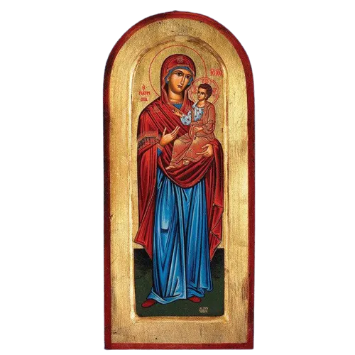 Mary with Jesus - Arched Gold Leaf