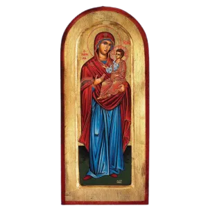Mary with Jesus - Arched Gold Leaf