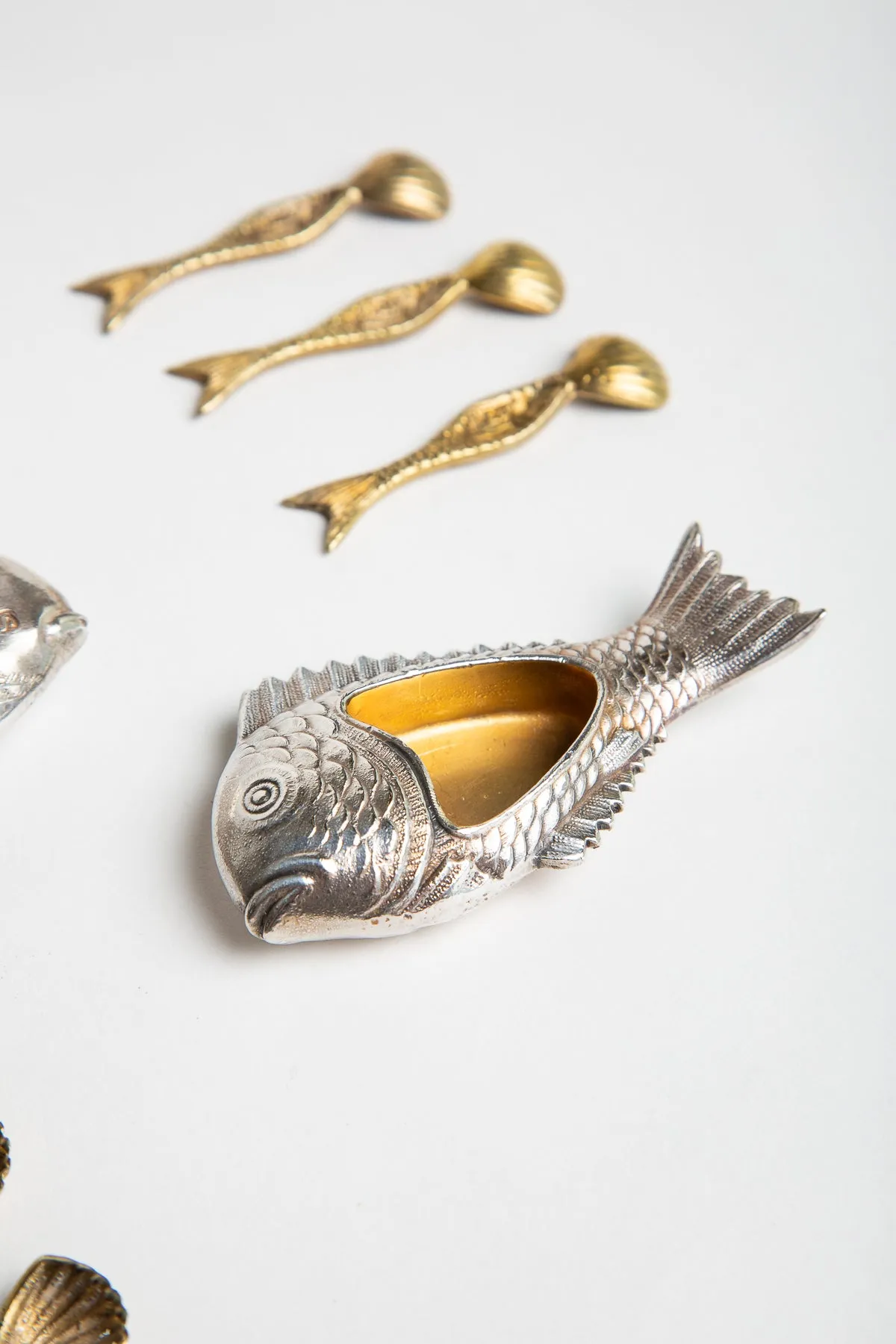MAXFIELD PRIVATE COLLECTION | 1940'S ATTILIO CODOGNATO SET OF 12 VENETIAN SILVER SALT CELLARS