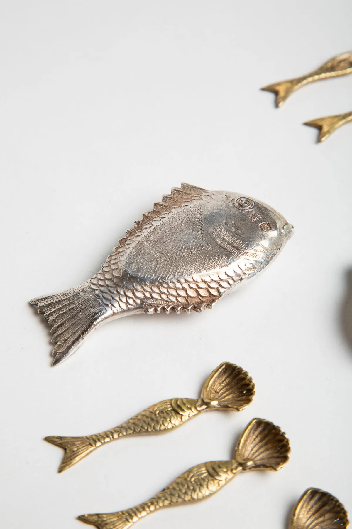 MAXFIELD PRIVATE COLLECTION | 1940'S ATTILIO CODOGNATO SET OF 12 VENETIAN SILVER SALT CELLARS