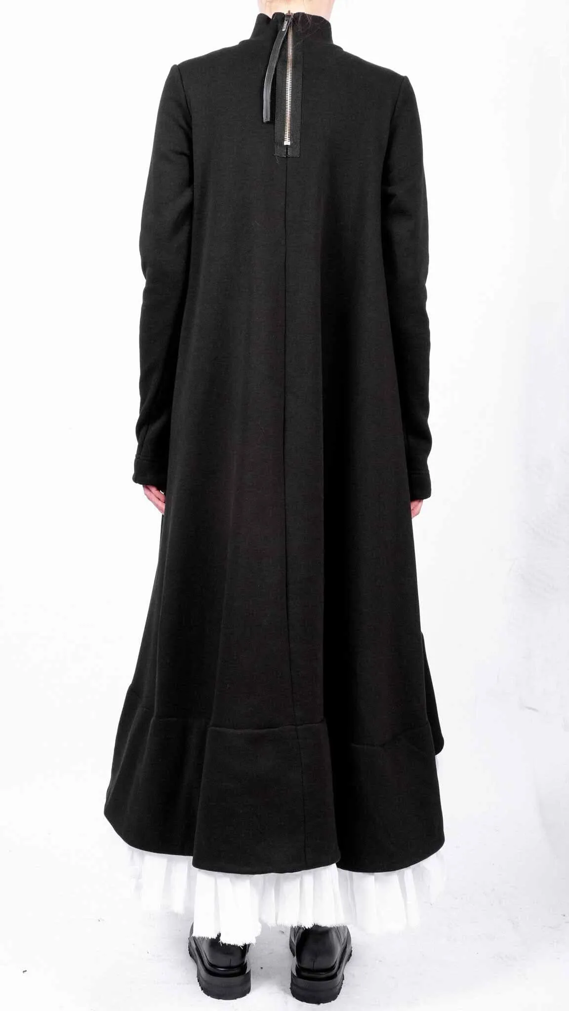 Maxi Sweatshirt Dress with Structured Bottom
