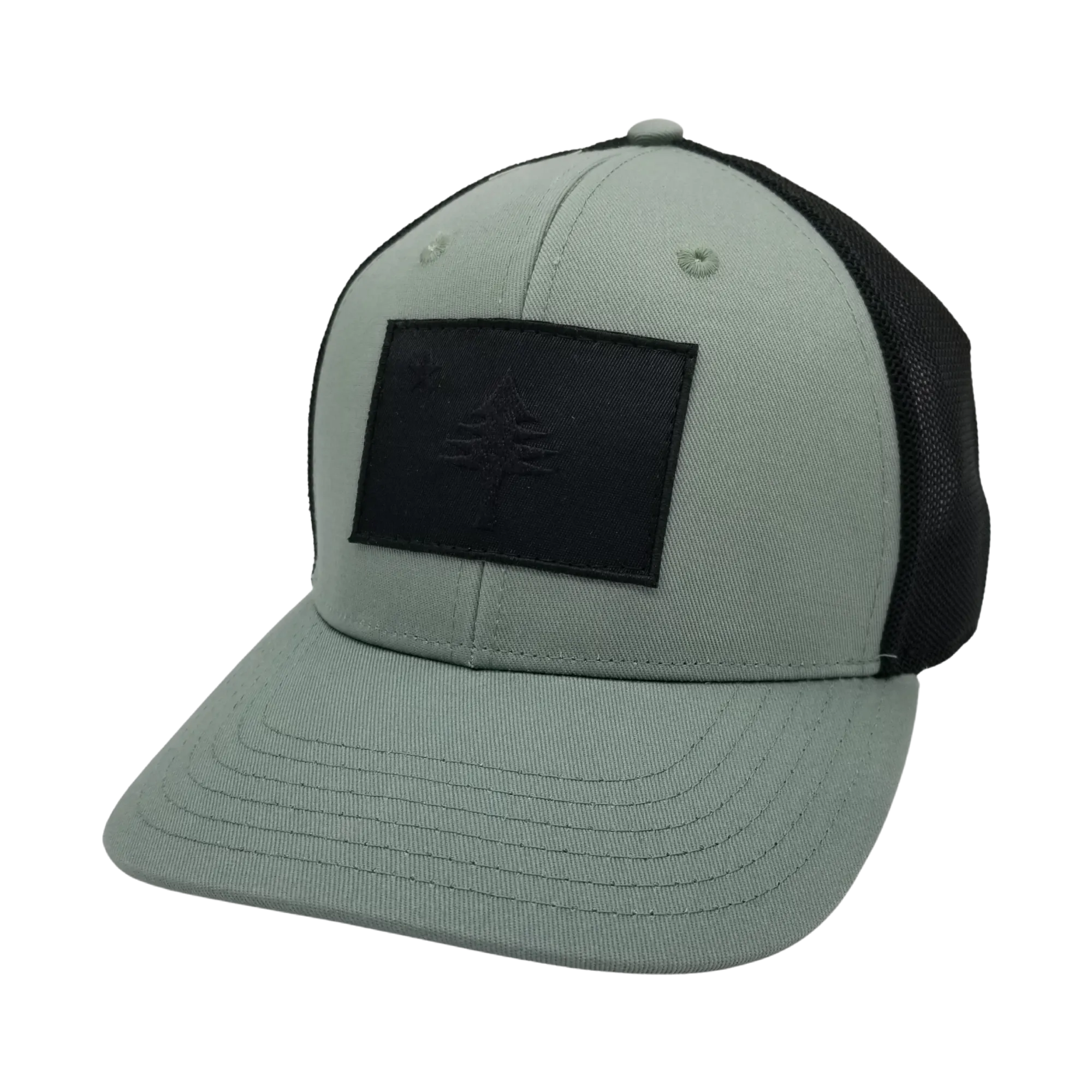 ME Flag Black Patch Trucker Hat