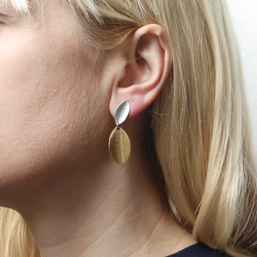 Medium Linked Leaves Post Earrings