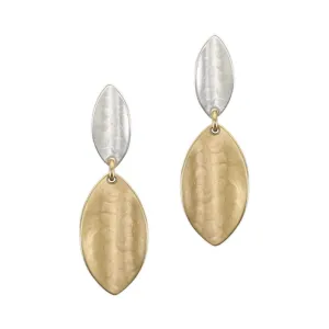 Medium Linked Leaves Post Earrings