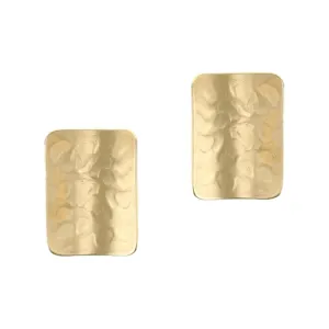 Medium Rounded Rectangle Clip or Post Earrings