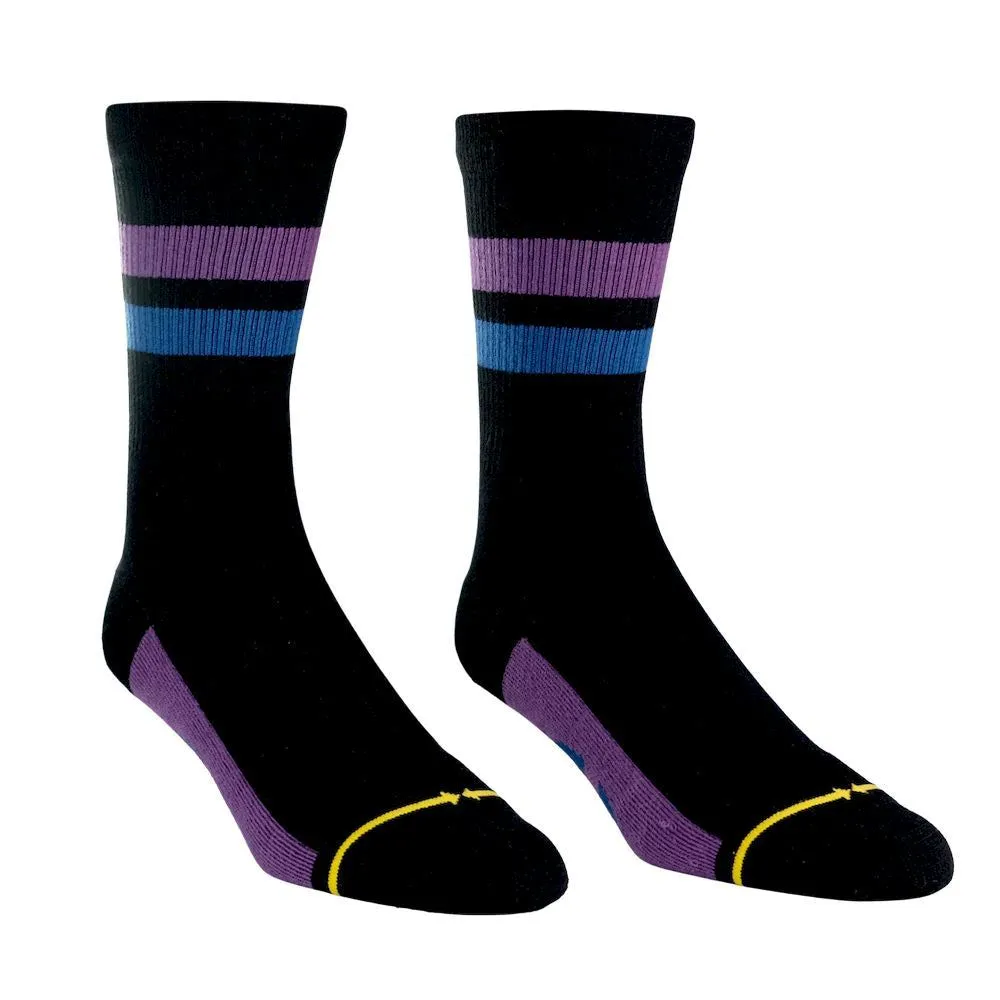Merge4 Repreve Subtle Grape Black Classic Crew Socks
