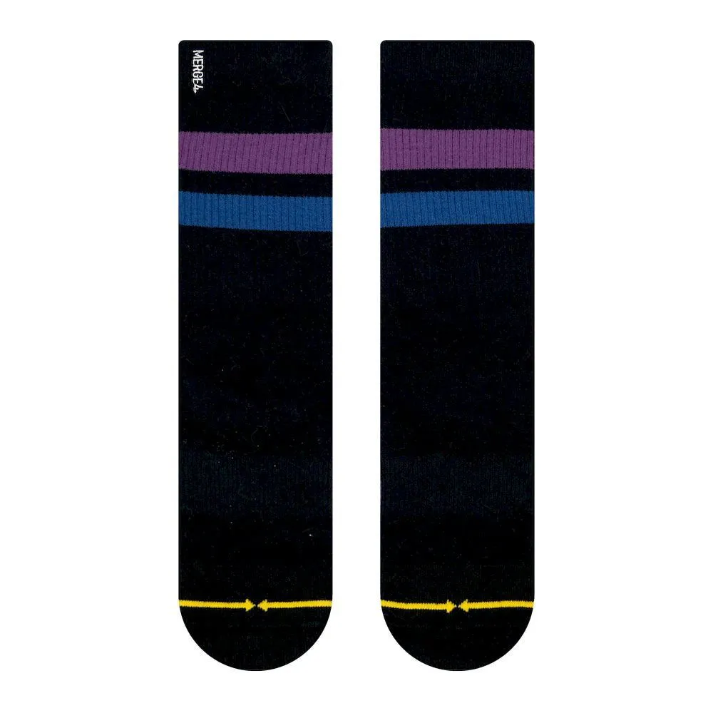 Merge4 Repreve Subtle Grape Black Classic Crew Socks