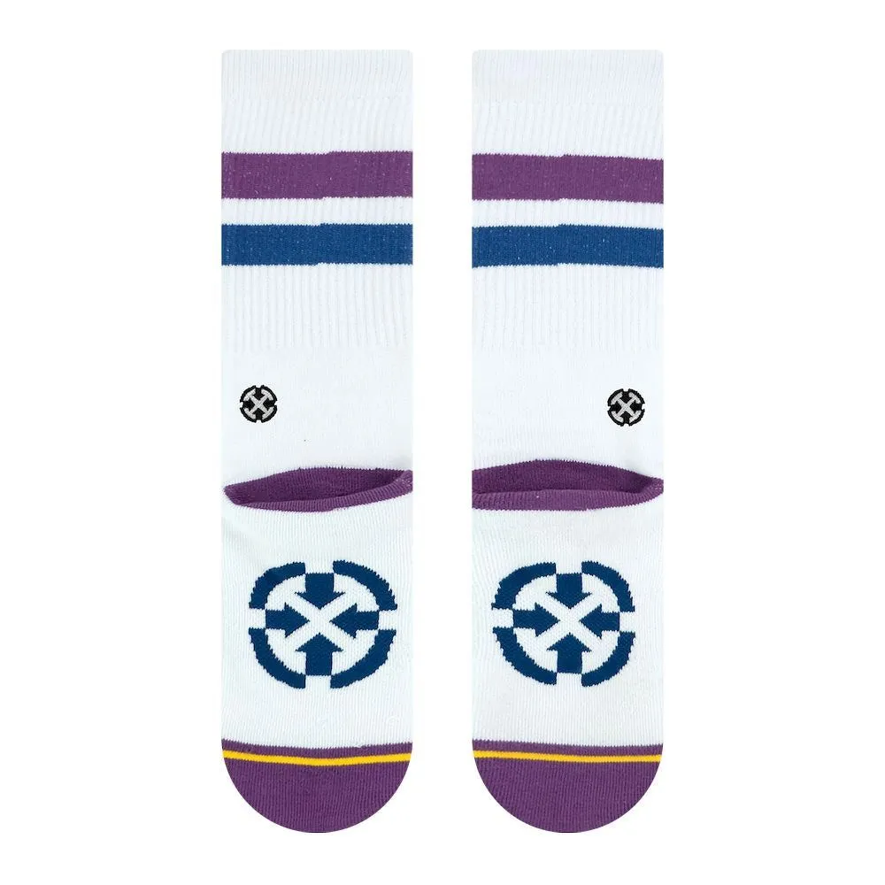 Merge4 Repreve Subtle Grape White Classic Crew Socks