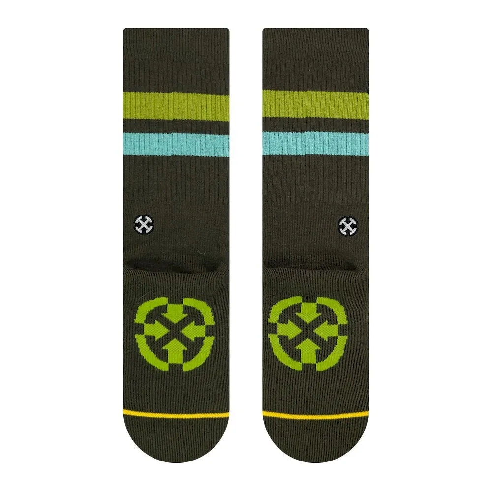 Merge4 Subtle Moss Classic Crew Socks - Green