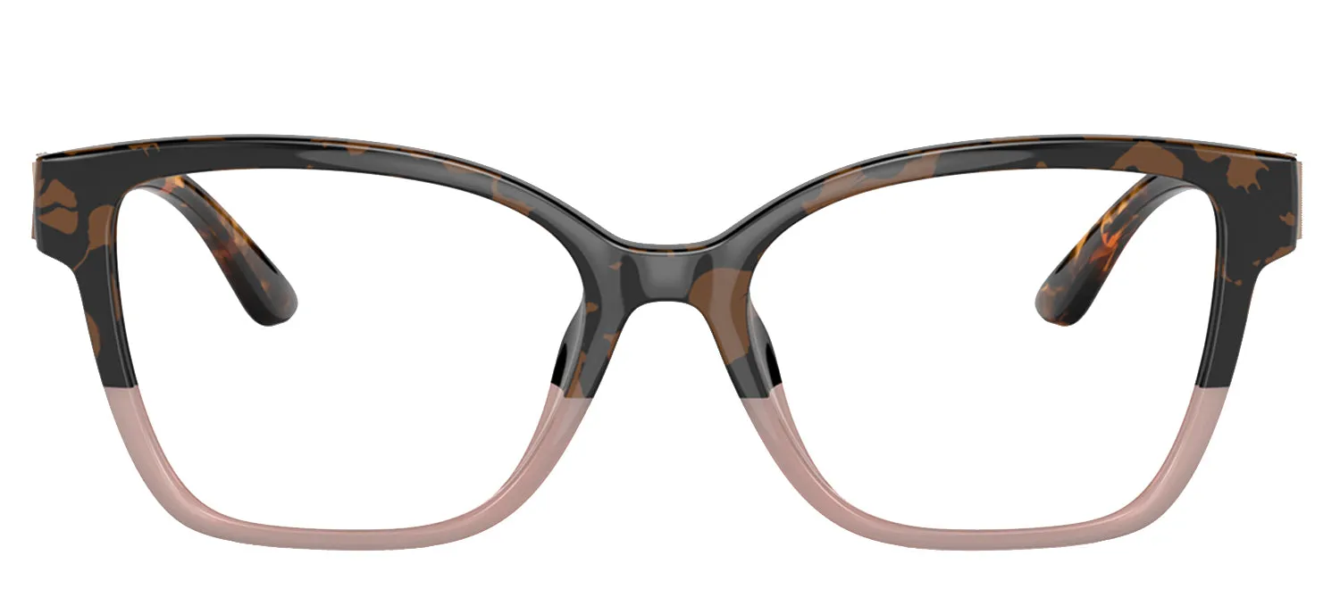 Michael Kors KARLIE I MK 4094U 3909 Square Plastic Tortoise Eyeglasses with Logo Stamped Demo Lenses