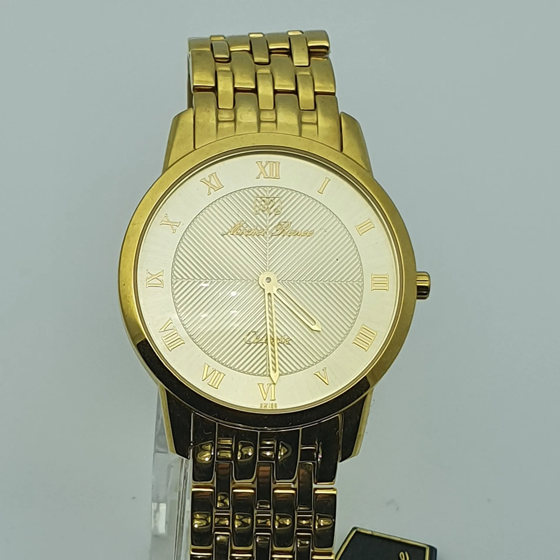 Michel Renee GS508 Gold on Gold Quartz Gents Dress Watch