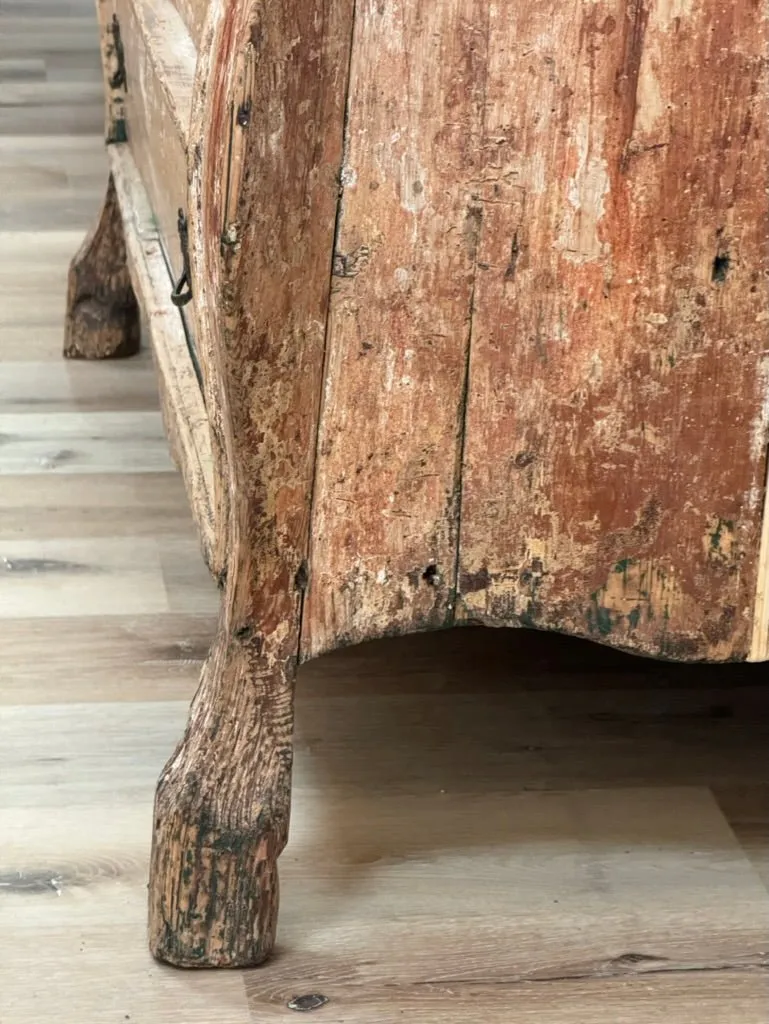 Mid-18th Century Dutch cabinet, C. 1740, Smaller proportions, hand-scraped finish