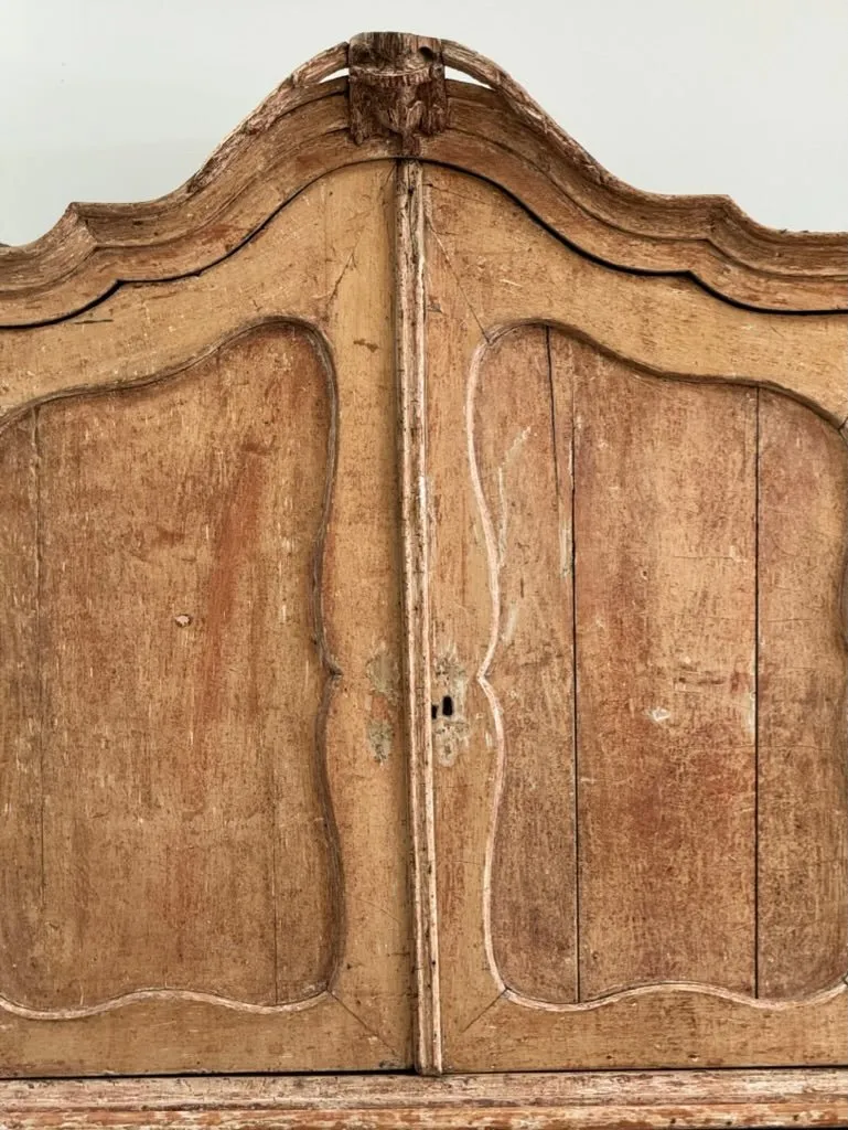 Mid-18th Century Dutch cabinet, C. 1740, Smaller proportions, hand-scraped finish