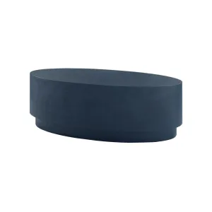 Mila Oval Coffee Table / Blue Steel