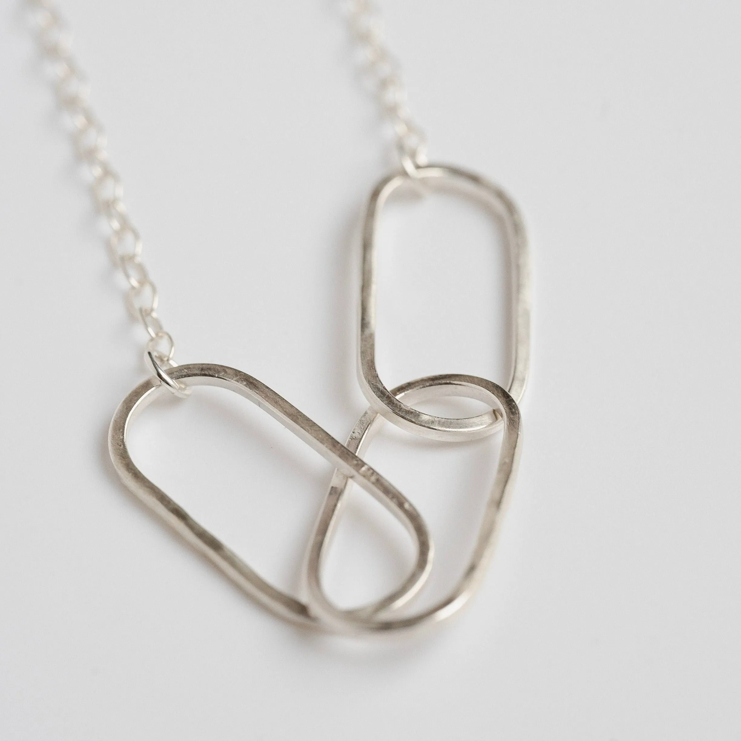 Mixed Link Necklace in Sterling Silver
